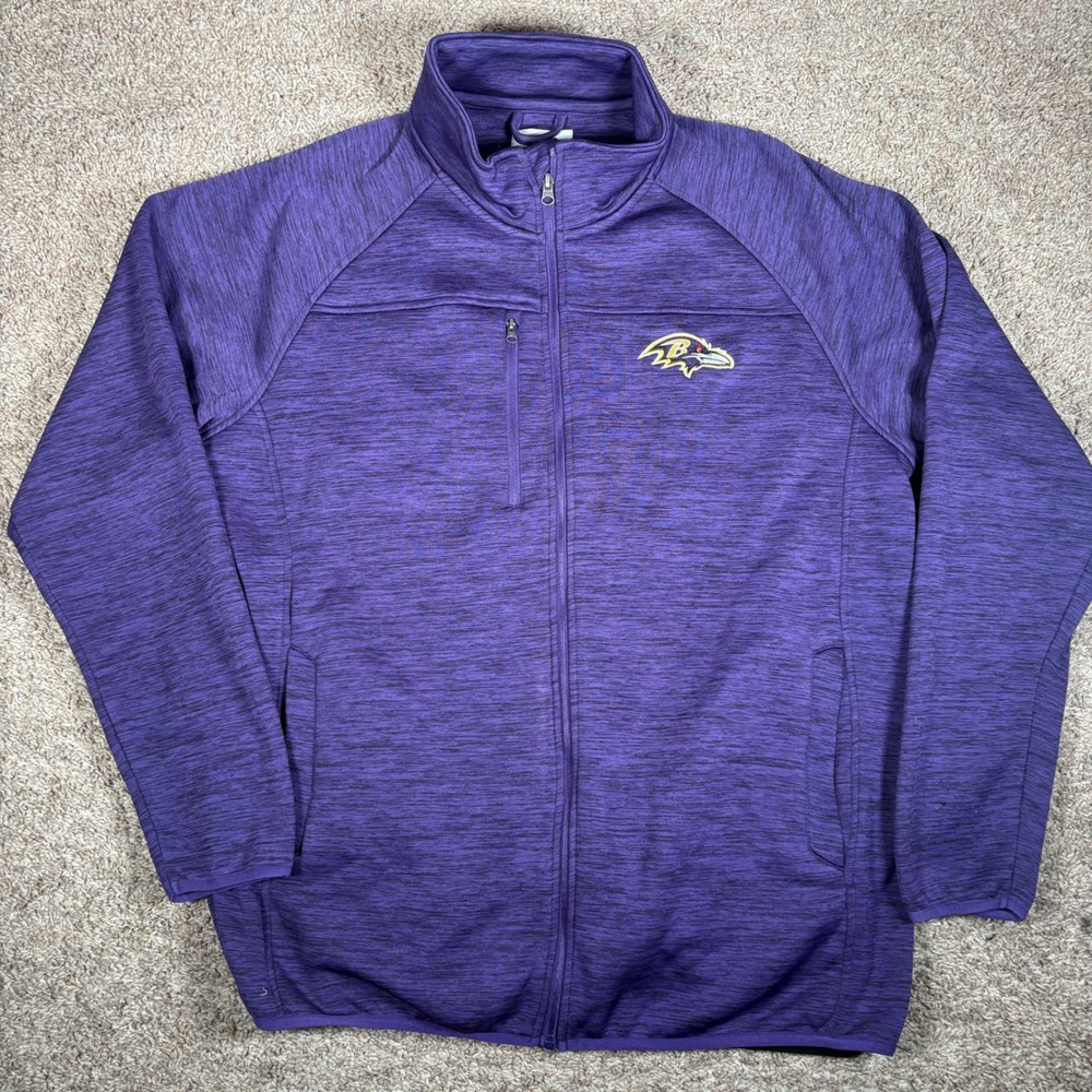 Baltimore Ravens NFL Mens Zip Up Jacket Purple 2XL Full Zip Fleece Lined